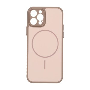 قاب Soft طرح مگ سیف محافظ لنزدار Apple iPhone 12 Pro - صحرایی