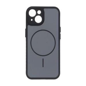 قاب Soft طرح مگ سیف محافظ لنزدار Apple iPhone 15 - مشکی