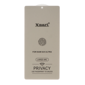 محافظ صفحه نمایش شیشه ای بدون حاشیه Xmart Privacy 3D Large Arc مدل Samsung Galaxy S25 Ultra