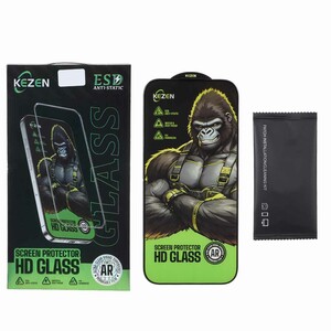 محافظ صفحه نمایش شیشه ای Full Cover Kezen Anti Static ESD مدل Apple iPhone 17 (پک دار)