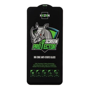 محافظ صفحه نمایش شیشه ای Full Cover Kezen Anti Static Big Edge مدل Samsung Galaxy A20 / A30 / A30S / A50 / A50S / M10S / M21 / M21S / M30 / M30S / M31 / Redmi Note 7 / Note 7 pro / Note 7s / Honor 9a / Y6p
