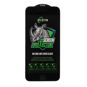 محافظ صفحه نمایش شیشه ای Full Cover Kezen Anti Static Big Edge مدل Apple iPhone 6 / 6S / 7 / 8 / SE 2020 / SE 2022 - مشکی