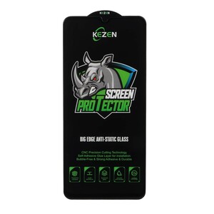 محافظ صفحه نمایش شیشه ای Full Cover Kezen Anti Static Big Edge مدل Xiaomi Redmi A3 / A3x / Redmi 10C / Redmi 12C / Redmi 11A / Redmi 10 Power / Poco C40 / Poco C55 / C61