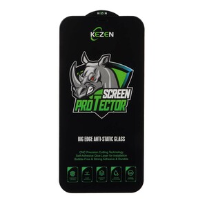 محافظ صفحه نمایش شیشه ای Full Cover Kezen Anti Static Big Edge مدل Apple iPhone 12 Pro Max