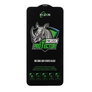 محافظ صفحه نمایش شیشه ای Full Cover Kezen Anti Static Big Edge مدل Samsung Galaxy S25 FE / S24 FE / A57 / A37 / A56 / A36