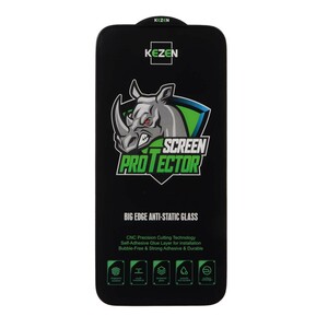 محافظ صفحه نمایش شیشه ای Full Cover Kezen Anti Static Big Edge مدل Apple iPhone 16 Pro Max