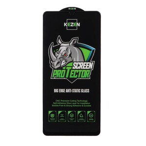 محافظ صفحه نمایش شیشه ای Full Cover Kezen Anti Static Big Edge مدل Samsung Galaxy A31 / A32 4G / A33 5G / A22 4G / F22 4G / M22 / M32 4G