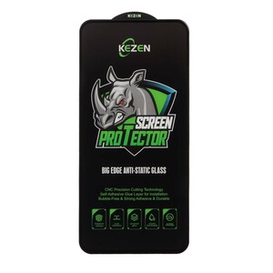 محافظ صفحه نمایش شیشه ای Full Cover Kezen Anti Static Big Edge مدل Samsung Galaxy S23 FE / A54 / Honor 400