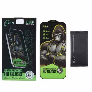 محافظ صفحه نمایش شیشه ای Full Cover Kezen Anti Static ESD مدل Apple iPhone 16 (پک دار)