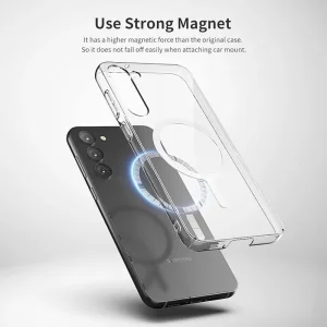 قاب شفاف Samsung Galaxy S24 FE با قابلیت شارژ NTC - MagSafe (پک دار)