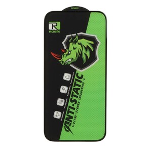 محافظ صفحه نمایش شیشه ای Full Cover Robix Anti Static ESD مدل Apple iPhone 16 / iPhone 15 / iPhone 14 Pro