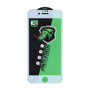 محافظ صفحه نمایش شیشه ای Full Cover Robix Anti Static ESD مدل Apple iPhone 6 / iPhone 7 / iPhone 8 / iPhone SE (2020) / SE (2022) - سفید