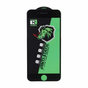 محافظ صفحه نمایش شیشه ای Full Cover Robix Anti Static ESD مدل Apple iPhone 6 / iPhone 7 / iPhone 8 / iPhone SE (2020) / SE (2022) - مشکی