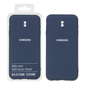 قاب نیو سیلیکون محافظ لنزدار RFF مدل Samsung Galaxy J7 Pro / J730 - سرمه ای (پک دار)