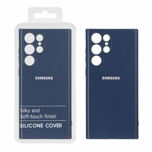 قاب نیو سیلیکون محافظ لنزدار RFF مدل Samsung Galaxy S22 Ultra - سرمه ای (پک دار)