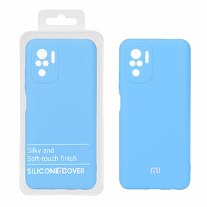 قاب نیو سیلیکون محافظ لنزدار RFF مدل Xiaomi Redmi Note 10 4G / Redmi Note 10S / Poco M5S - آبی (پک دار)