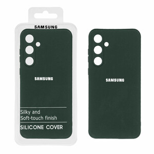 قاب نیو سیلیکون محافظ لنزدار RFF مدل Samsung Galaxy A55 - سبزتیره (پک دار)