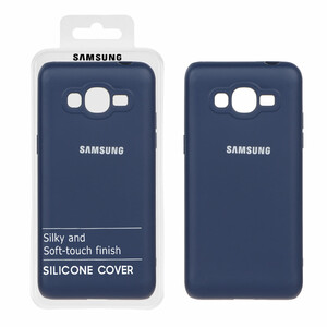 قاب نیو سیلیکون محافظ لنزدار RFF مدل Samsung Galaxy J2 Prime / G530 / Grand Prime - سرمه ای (پک دار)