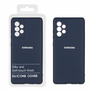 قاب نیو سیلیکون محافظ لنزدار RFF مدل Samsung A72 - سرمه ای (پک دار)