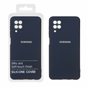 قاب نیو سیلیکون محافظ لنزدار RFF مدل Samsung Galaxy A12 / M12 / F12 - سرمه ای (پک دار)