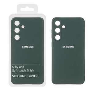 قاب نیو سیلیکون محافظ لنزدار RFF مدل Samsung Galaxy S24 plus - سبزتیره (پک دار)