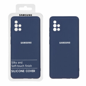 قاب نیو سیلیکون محافظ لنزدار RFF مدل Samsung Galaxy A51 / M40s - سرمه ای (پک دار)