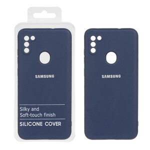 قاب نیو سیلیکون محافظ لنزدار RFF مدل Samsung Galaxy A11 / M11 - سرمه ای (پک دار)