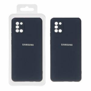قاب نیو سیلیکون محافظ لنزدار RFF مدل Samsung Galaxy A31 - سرمه ای (پک دار)
