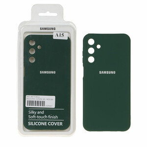 قاب نیو سیلیکون محافظ لنزدار RFF مدل Samsung Galaxy A15 - سبز (پک دار)