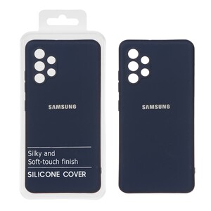 قاب نیو سیلیکون محافظ لنزدار RFF مدل Samsung Galaxy A32 4G - سرمه ای (پک دار)