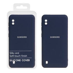 قاب نیو سیلیکون محافظ لنزدار RFF مدل Samsung Galaxy A10 / M10 - سرمه ای (پک دار)