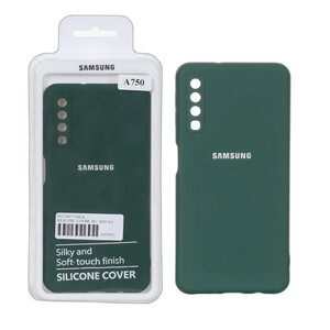 قاب نیو سیلیکون محافظ لنزدار RFF مدل Samsung Galaxy A750 / A7 (2018) - سبز (پک دار)