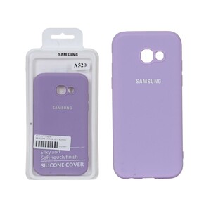 قاب نیو سیلیکون محافظ لنزدار RFF مدل Samsung Galaxy A520 / A5 (2017) - بنفش روشن (پک دار)