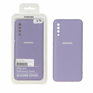 قاب نیو سیلیکون محافظ لنزدار RFF مدل Samsung Galaxy A70 / A70s - بنفش روشن (پک دار)