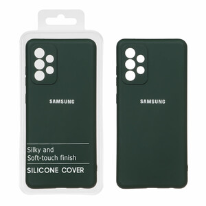 قاب نیو سیلیکون محافظ لنزدار RFF مدل Samsung A72 - سبز تیره (پک دار)