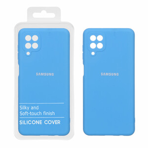 قاب نیو سیلیکون محافظ لنزدار RFF مدل Samsung Galaxy A12 / M12 / F12 - آبی (پک دار)