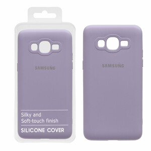 قاب نیو سیلیکون محافظ لنزدار RFF مدل Samsung Galaxy J5 (2015) / J500 - یاسی (پک دار)