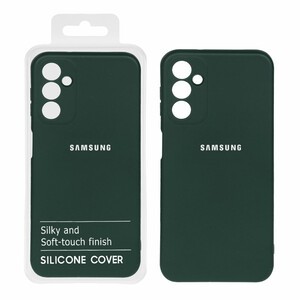 قاب نیو سیلیکون محافظ لنزدار RFF مدل Samsung A14 - سبز تیره (پک دار)