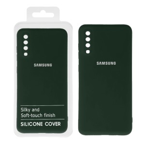 قاب نیو سیلیکون محافظ لنزدار RFF مدل Samsung A70 / A70S - سبز تیره کد 5 (پک دار)