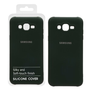 قاب نیو سیلیکون محافظ لنزدار RFF مدل Samsung Galaxy J7 (2015) / J700 - سبز تیره (پک دار)