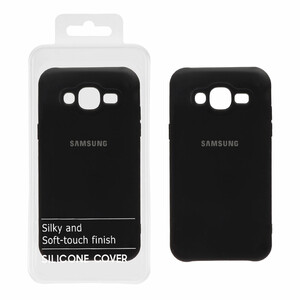 قاب نیو سیلیکون محافظ لنزدار RFF مدل Samsung Galaxy J7 (2015) / J700 - مشکی (پک دار)
