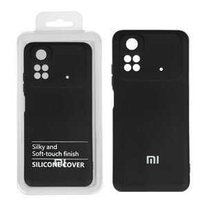 قاب نیو سیلیکون محافظ لنزدار RFF مدل Xiaomi Poco M4 Pro مشکی (پک دار)