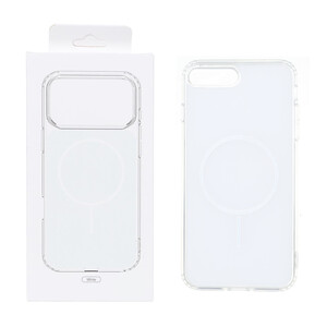 قاب پشت رنگی دور ژله ای با قابلیت شارژ MagSafe مدل Apple iPhone 7 Plus / iPhone 8 Plus - سفید (پک دار)
