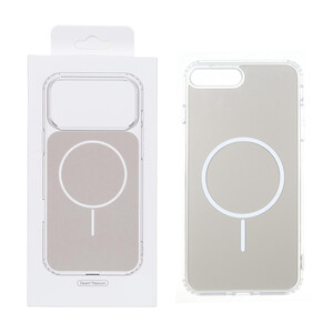 قاب پشت رنگی دور ژله ای با قابلیت شارژ MagSafe مدل Apple iPhone 7 Plus / iPhone 8 Plus - صحرایی (پک دار)