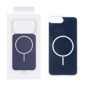قاب پشت رنگی دور ژله ای با قابلیت شارژ MagSafe مدل Apple iPhone 7 Plus / iPhone 8 Plus - سرمه ای (پک دار)