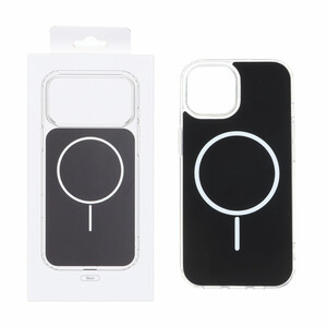 قاب پشت رنگی دور ژله ای با قابلیت شارژ MagSafe مدل Apple iPhone 15 / iPhone 14 / iPhone 13 - مشکی (پک دار)
