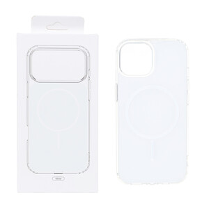 قاب پشت رنگی دور ژله ای با قابلیت شارژ MagSafe مدل Apple iPhone 15 / iPhone 14 / iPhone 13 - سفید (پک دار)