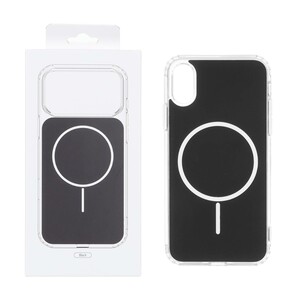 قاب پشت رنگی دور ژله ای با قابلیت شارژ MagSafe مدل Apple iPhone X / iPhone XS - مشکی (پک دار)