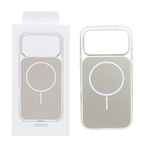 قاب پشت رنگی دور ژله ای با قابلیت شارژ MagSafe مدل Apple iPhone 17 Pro Max - صحرایی (پک دار)