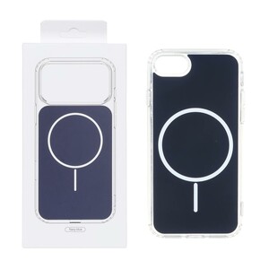 قاب پشت رنگی دور ژله ای با قابلیت شارژ MagSafe مدل Apple iPhone 7 / iPhone 8 / iPhone SE (2020) - سرمه ای (پک دار)